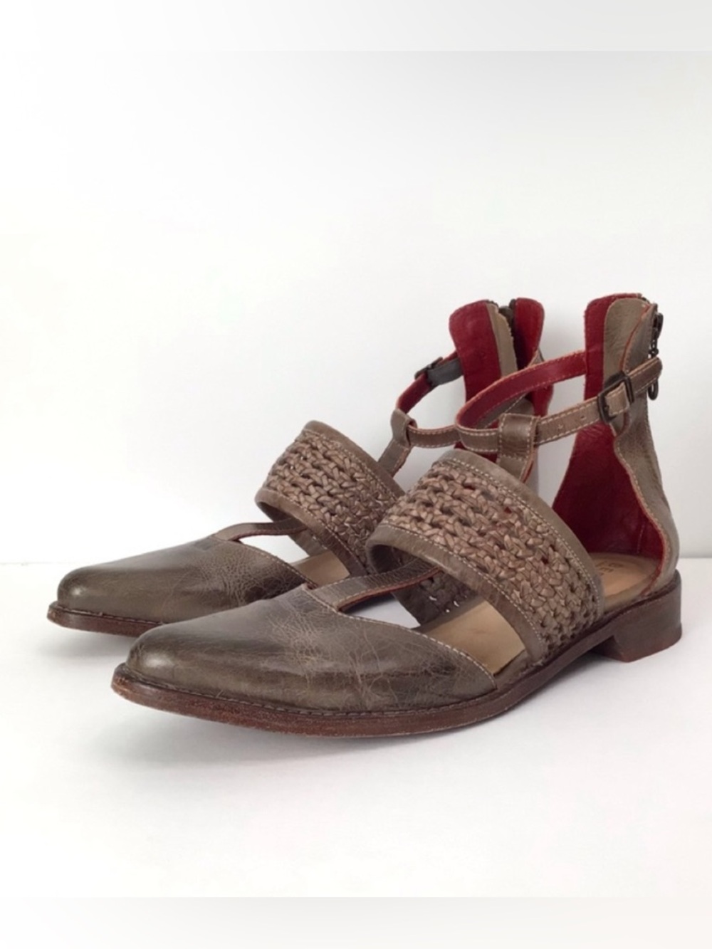 Bed Stu Women’s Bethany 2 Flat Cap Toe Strappy Leather Shoes Size 8 - Picture 2 of 7